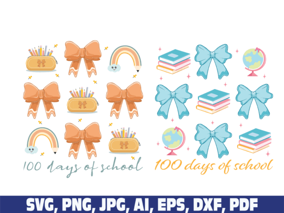 100 Days Coquette Bow: Graphics for Crafts