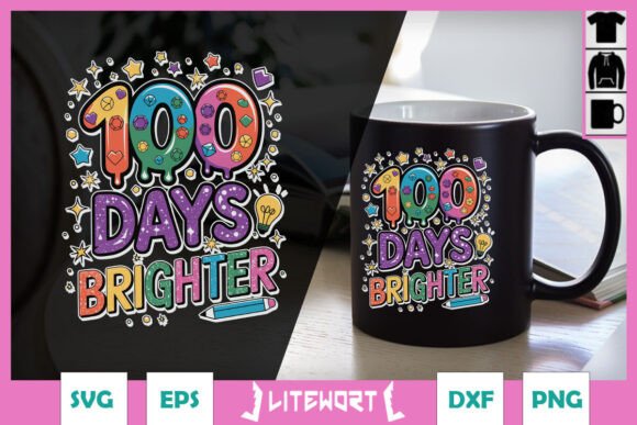 100 Days of School SVG for Crafts & Graphics