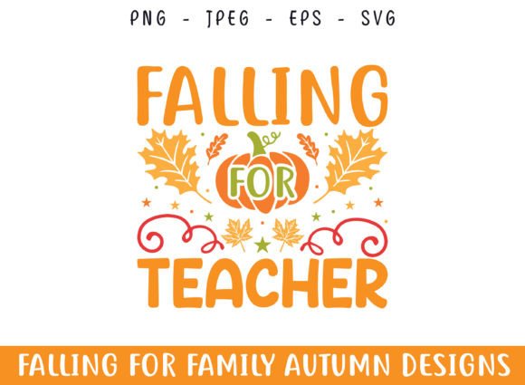 Falling for My Teacher SVG: Autumn Graphics & Crafts