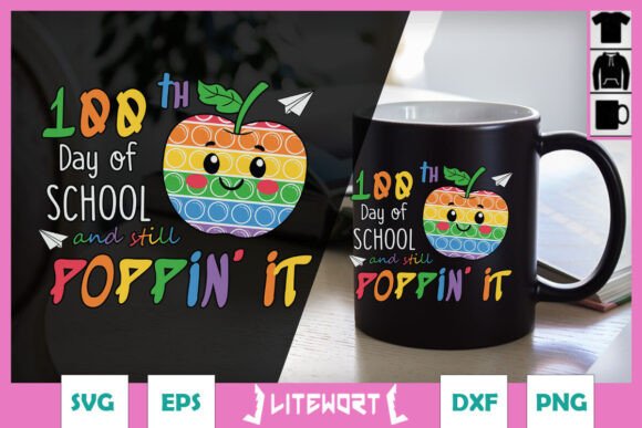 Happy 100 Days Pop It SVG: Crafts & Graphics