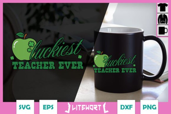 Luckiest Teacher St Patricks Day SVG Graphics Crafts