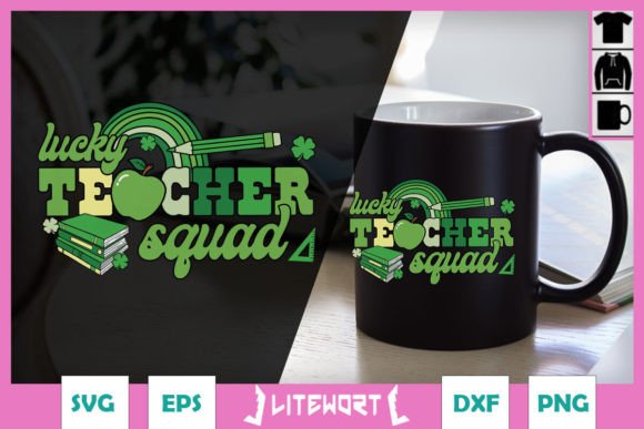 Lucky Teacher Squad SVG for Crafts and Graphics