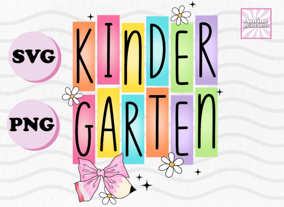 Retro School Kindergarten Coquette SVG: Graphics for Crafts