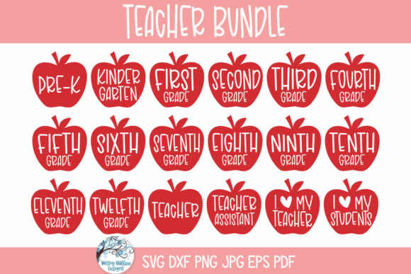 Teacher Apple Graphics for Crafts & Blogs