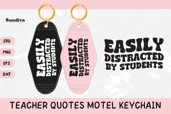 Teacher Sayings Motel Keychain SVG 6 Graphics